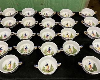 Henriot-Quimper hand-painted French tableware, Henriot Collection.