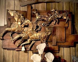 Brass Horse Wall Sculpture