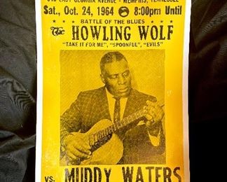 Club Paradise Howling Wolf vs. Muddy Waters Concert Poster