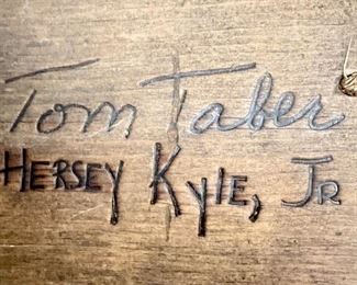 Master woodcarvers Tom Taber and Hersey Kyle Jr.