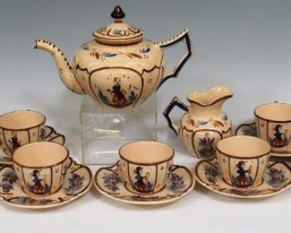 Vintage Quimper Tea Coffee Set