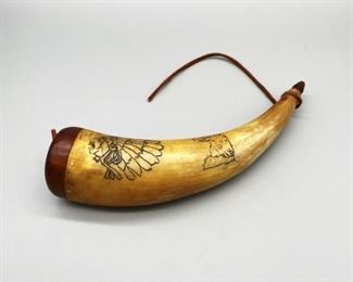 Etched Powder Horn