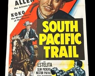 "South Pacific Trail" 1-Sheet Movie Poster starring Rex Allen and Koko "The Miracle Horse of the Movies"