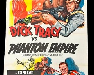 "Dick Tracy VS. Phantom Empire" 1-Sheet Movie Serial Poster