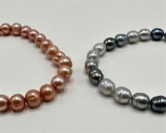 3 New Fresh Water Pearl Bracelets By Honora, 9 Inches, Elastic
Lot #: 96