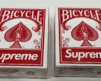 4 Supreme Mini Playing Card Decks & Supreme Stickers
Lot #: 63