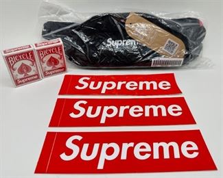 New Supreme Waist Bag, 2 Mini Decks Of Playing Cards & Stickers
Lot #: 64