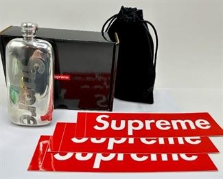 New In Box Supreme Pewter Flask In Pouch & Supreme Stickers
Lot #: 14