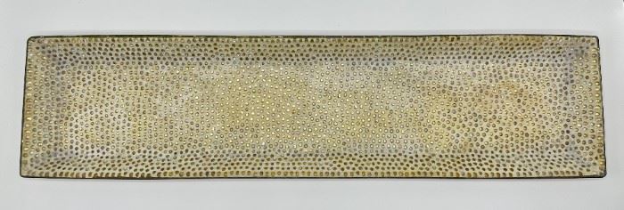 Large Centerpiece Metal Tray With Glass Beads Purchased At Breakers Hotel, Palm Beach
Lot #: 38