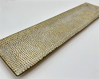 Large Centerpiece Metal Tray With Glass Beads Purchased At Breakers Hotel, Palm Beach
Lot #: 38
