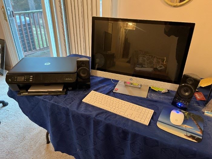 HP Computer, speakers and Printer