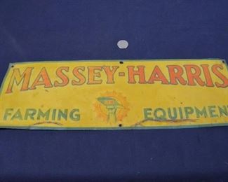 ORIGINAL Massey Harris Farming Equipment sign