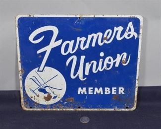 Farmers Union tin sign