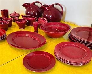 5_____$325 
Vintage Harlequin Homer Laughlin Maroon 31 pieces&nbsp;