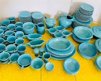 7_____Now $800 was $1,000 
Vintage Homer Laughlin Harlequin Turquoise 168 pieces&nbsp;