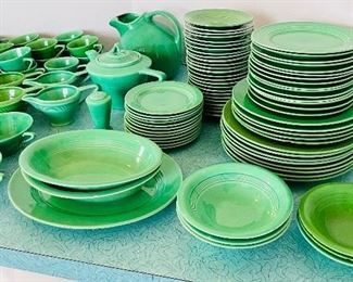 10____NOW $320 was_$400 
Harlequin Homer Laughlin Light Green - 106 pieces&nbsp;of dishes 