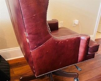 _____NOW $340 - 25% off $450 
Leather desk chair 41Tx 17 1/2"Wx 19'D