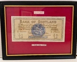 X_____BUY Collection at 1/2 OFF FOR $410 the tags $26
Bank of Scotland One Pound Sterling note 
