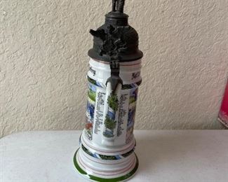 _____NOW 50% off the $40 
German stein - 12" tall to finial 