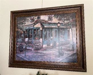_____50% OFF NOW of $150
French street scene artwork 58x42