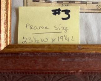  #3 - $295 America Virginae map 16th cent. 23x19 frame