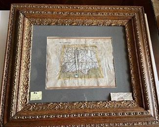 #6 - $125 - Claudius Ptolemy Map of Persian gulf 16th cent 25Tx29L frame 