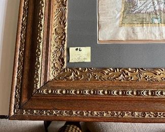 #6 - $125 - Claudius Ptolemy Map of Persian gulf 16th cent 25Tx29L frame 