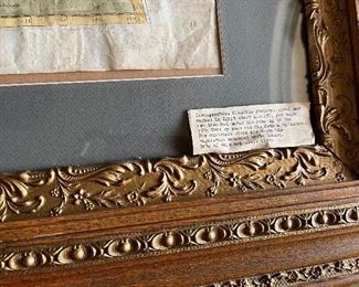 #6 - $125 - Claudius Ptolemy Map of Persian gulf 16th cent 25Tx29L frame 