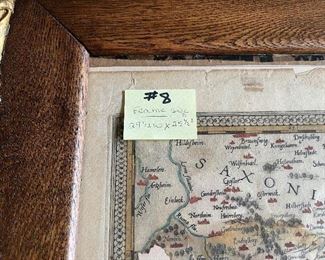 #8 - $100 - Sebastian Munster Map Vincenza Italy 29Wx25T As is  