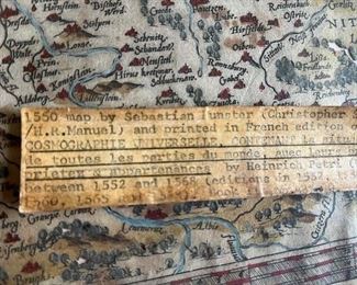 #8 - $100 - Sebastian Munster Map Vincenza Italy 29Wx25T As is 