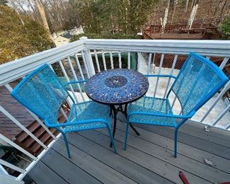 Outdoor Mosaic Table & Chairs