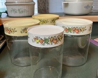 VINTAGE HARVEST CANISTERS 