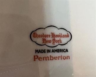 PEMBERTON BY THEODORE HAVILAND MADE IN AMERICA PLACE SETTING FOR TEN