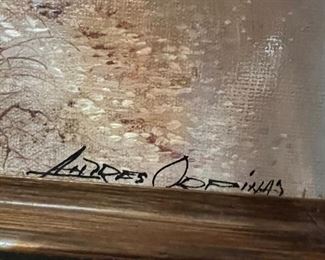 RARE SET OF FOUR MID CENTURY MODERN RUSTIC BARN FARM ANDRES  ORPINAS METAL TV TRAYS 