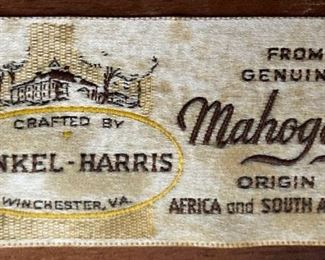 Henkle Harris Mahogany Myers card table