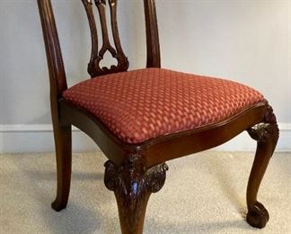 Ardley Hall claw and ball upholstered chair (set of 2)