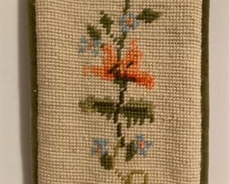 Vintage hand-made embroidery bell pull