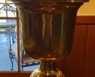 Vintage Knob Creek brass urn lamp