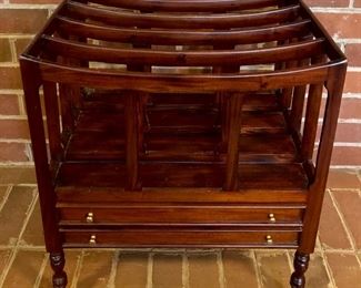 Vintage wooden magazine rack