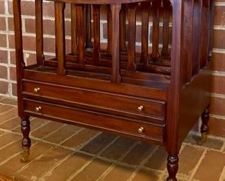 Vintage wooden magazine rack