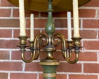 Vintage Frederick Cooper bouillotte candelabra lamp