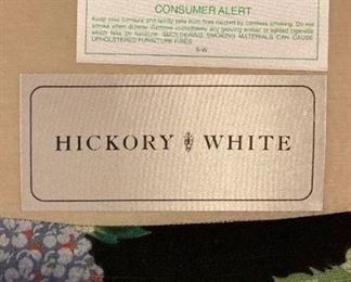 Hickory White floral upholstered arm chair