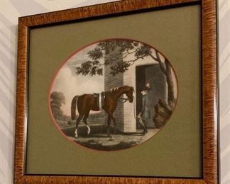 Framed horse print