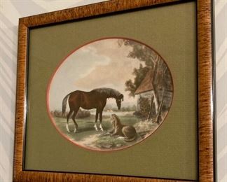 Framed horse print