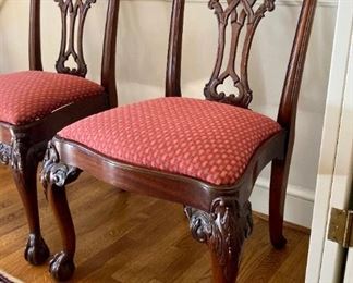 Ardley Hall claw and ball upholstered chair (set of 2)