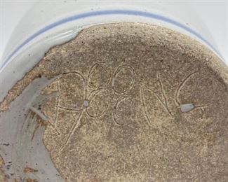 Signed stoneware pitcher