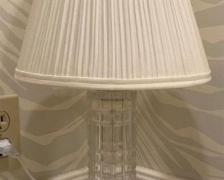 Vintage geometric glass lamp