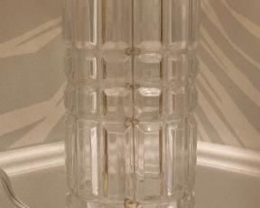 Vintage geometric glass lamp