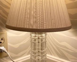 Vintage geometric glass lamp