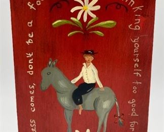 Folk art wall plaque